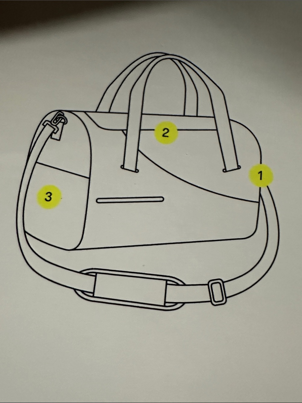 all in motion Black and Yellow Duffel Bag Illustration